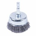 Forney Cup Brush Crimped, 2 in x .008 in x 1/4 in Hex Shank 72795